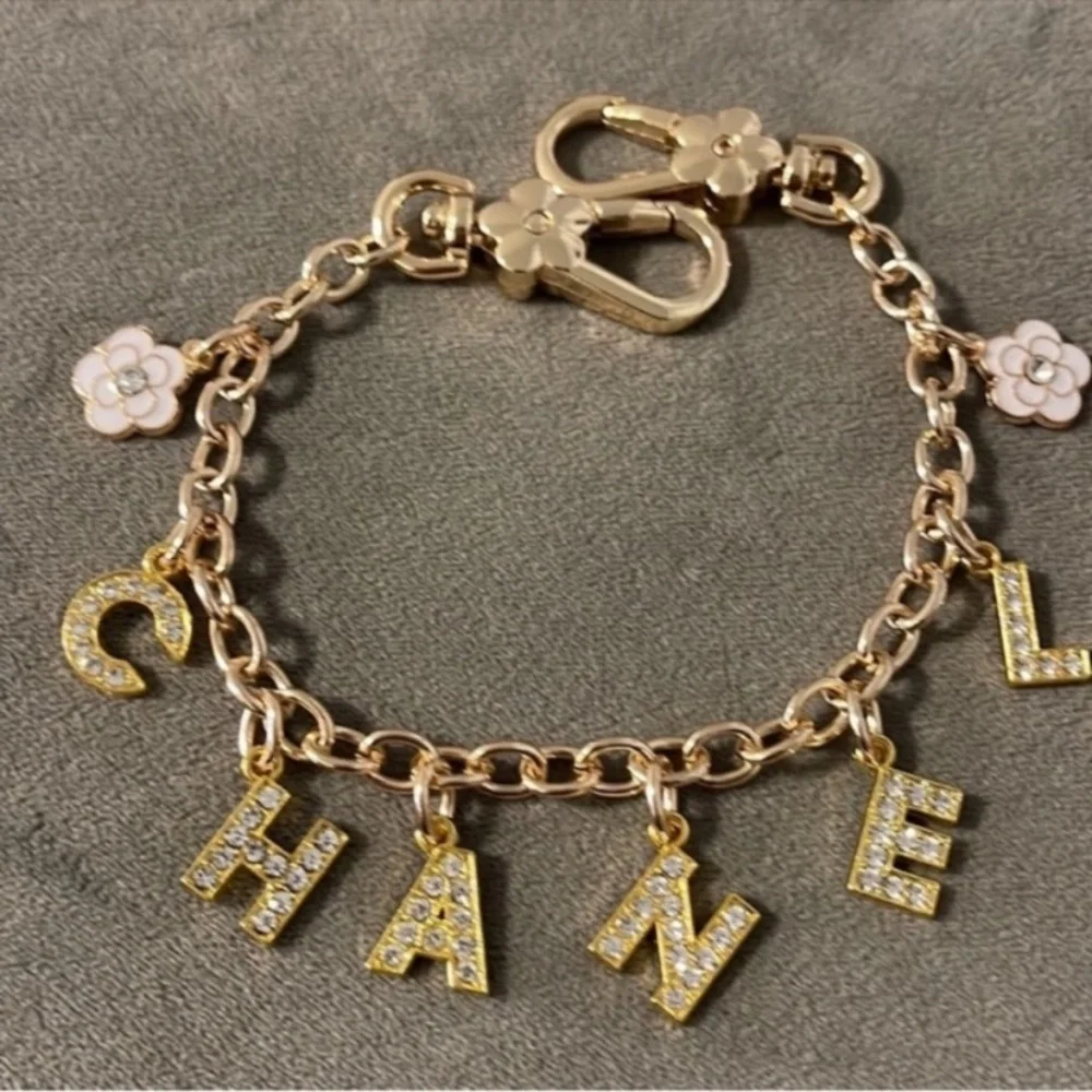 Chanel Gold Letters Charm Strap For Handbag - Picture 2 of 6